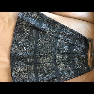 Rebecca Taylor foil lace midi skirt
